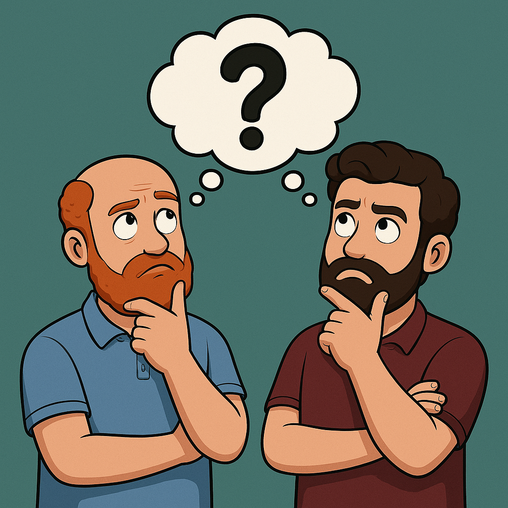 tim and chris thinking cartoon the osint output